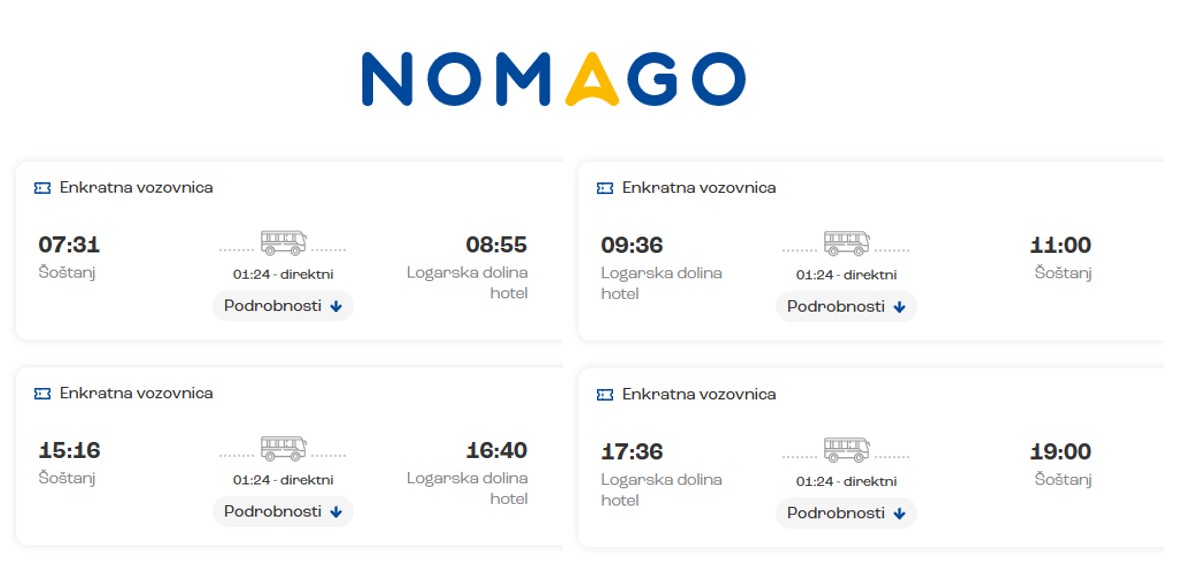 Avtobus dvakrat na dan iz Šoštanja v Logarsko dolino in nazaj 